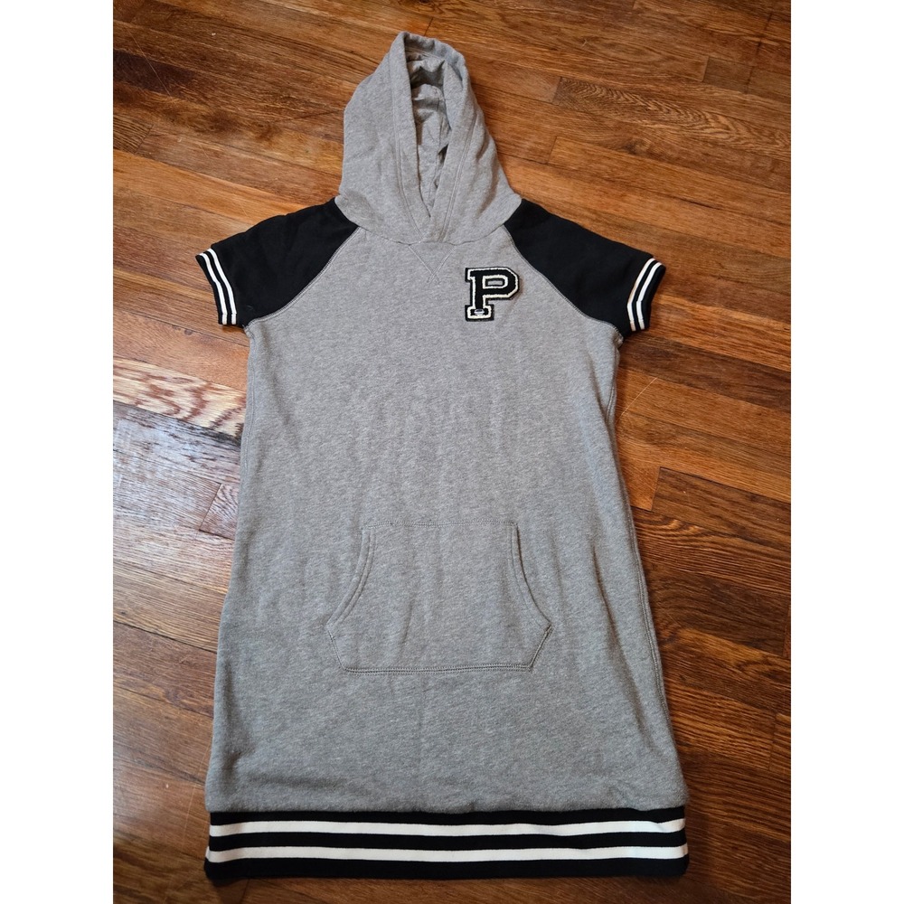 Polo Ralph Lauren Girls XL 16 Hoodie Dress Grey Black RL Athletic Club Preppy